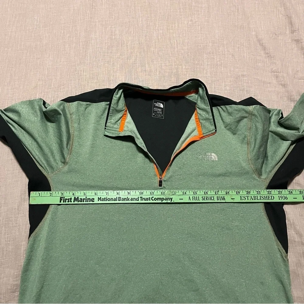 The North Face Green Black Long Sleeve 1/4 Zip Size XL Fast Dry Kilowatt Layers